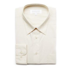 4X Marquis Signature Ecru Long Sleeve Dress Shirt 4XL 20.5 36/37